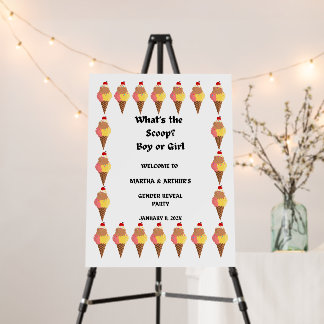 What's the Scoop? Gender Reveal Party Foam Board