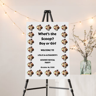 What's the Scoop? Gender Reveal Party Foam Board