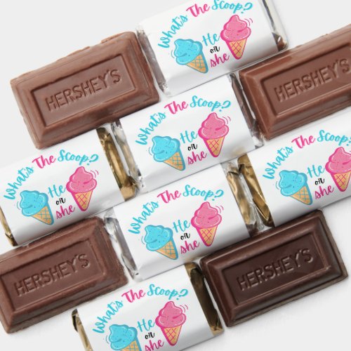 Whats the Scoop Ice Cream Gender Reveal Custom Hersheys Miniatures