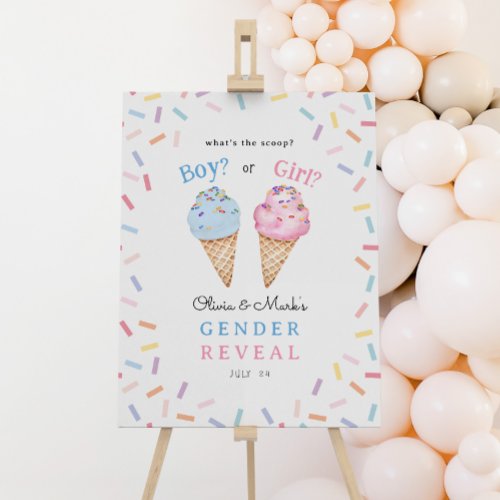 Whats The Scoop Ice cream Gender Reveal  Foam Board