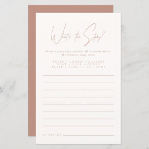 What's the Story Blush Pink Bridal Shower Game