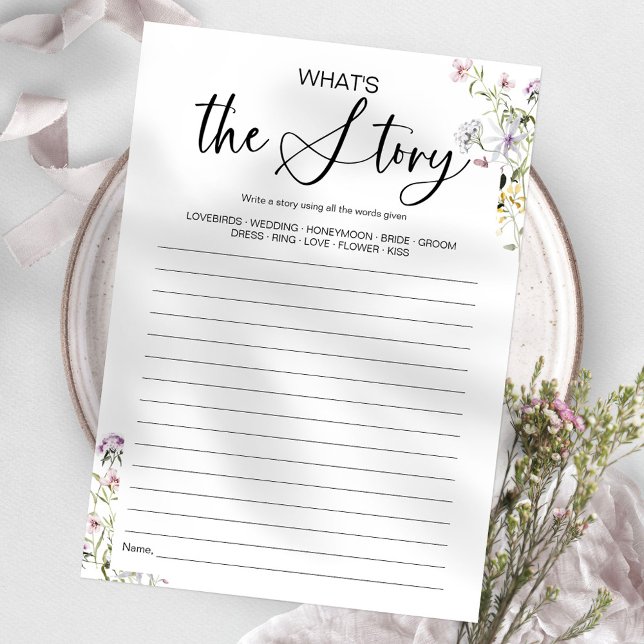 What's the Story Bridal Shower Game Invitation (Creator Uploaded)
