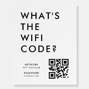 What's the WiFi Code?   QR Code Scan to Connect  Foam Board