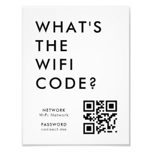What's the WiFi Code? QR Code Scan to Connect Photo Print
