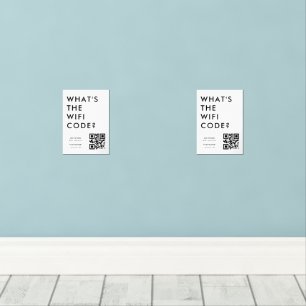 What's the WiFi Code? QR Code Scan to Connect Wall Art Sets