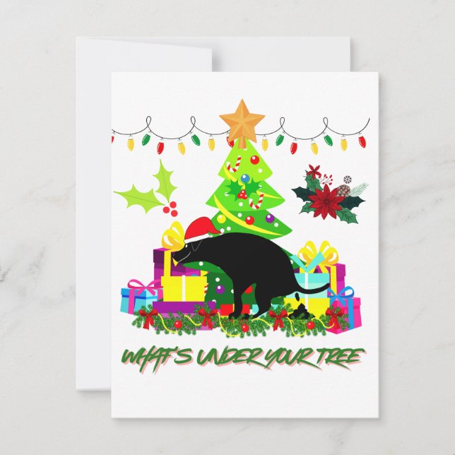What's Under Your Tree? Retro Holiday Pup (Front)
