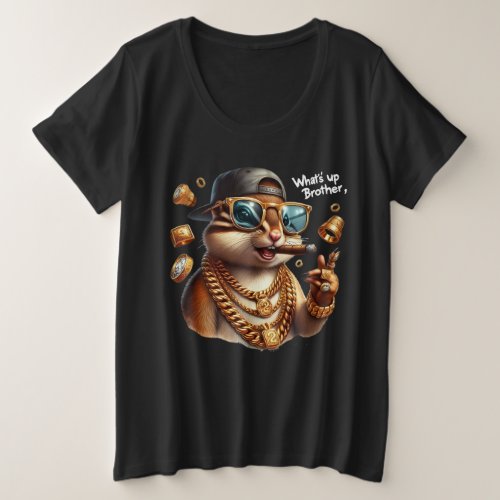 whats up brother B Plus Size T_Shirt