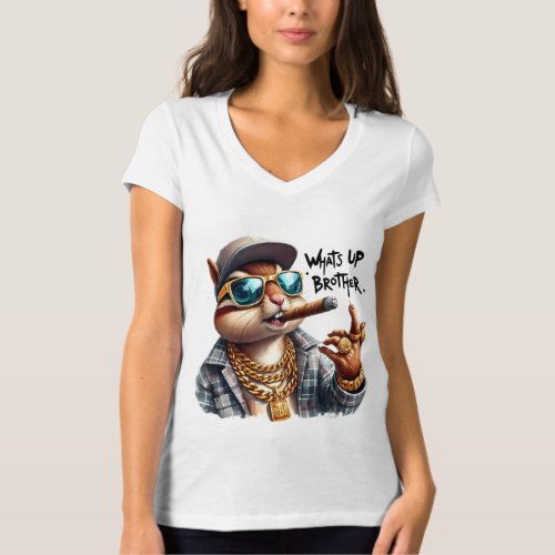 whats up brother Squirrel Smoking Cigar T_Shirt