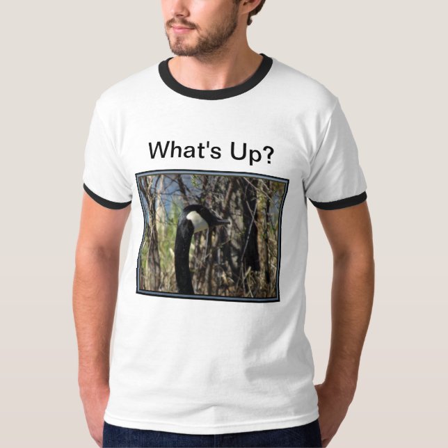 What's Up Canadian Goose Ringer T-Shirt (Front)