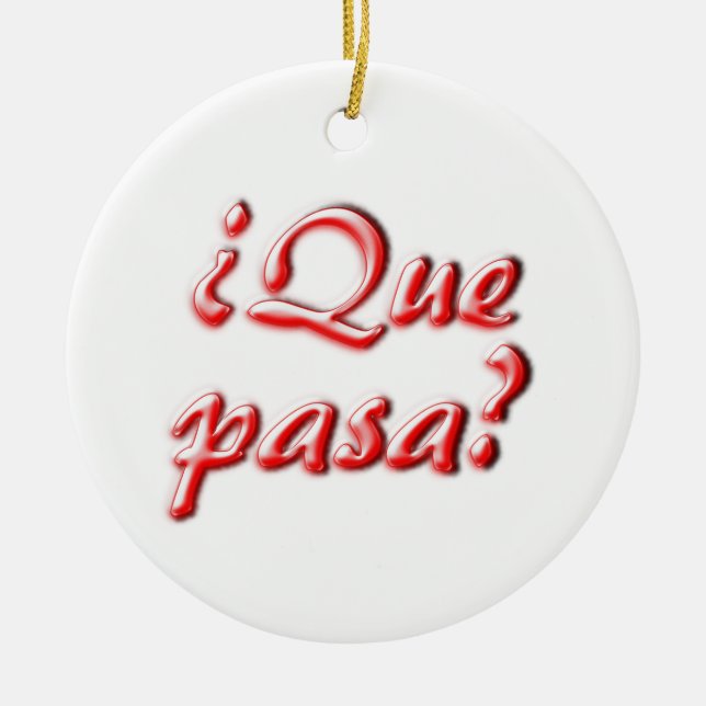 What's Up Ceramic Ornament (Front)