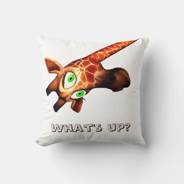 Whats up giraffe pillow (Front)