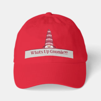 What's Up Gnomie Custom Text Holiday Youth Dad Hat