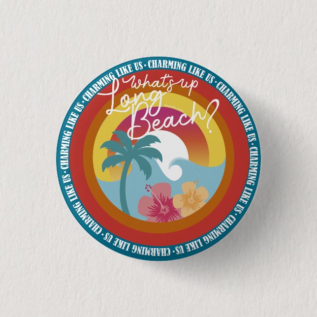 What's Up Long Beach - AC Button (Front)