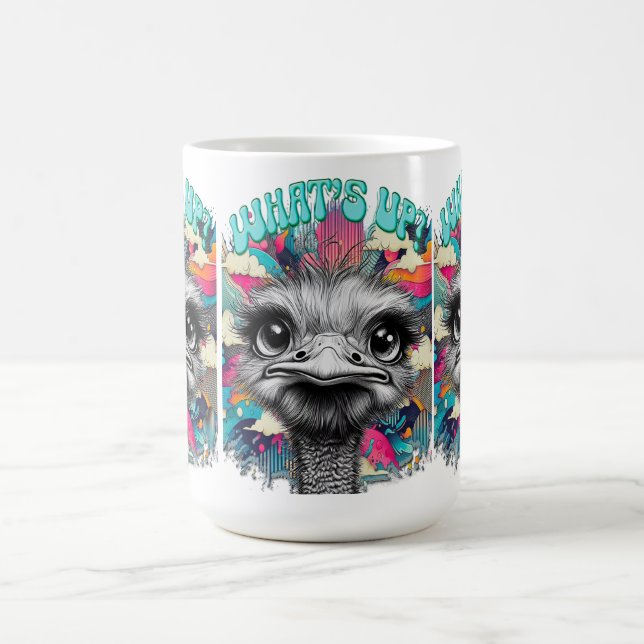 What's Up? Ostrich - Funny Coffee Mug (Center)
