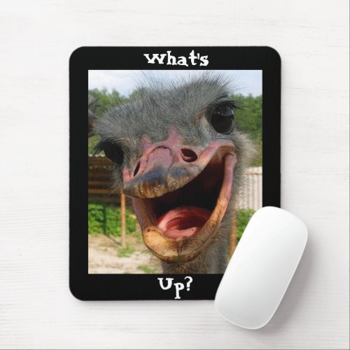 Whats Up Ostrich Mouse Pad