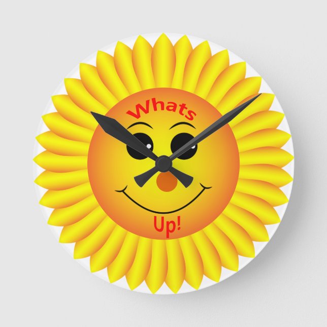 Whats Up ! Round Clock (Front)