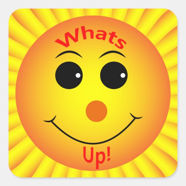Whats Up ! Square Sticker (Front)