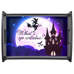 What's up Witches? Wooden Tray (Purple)