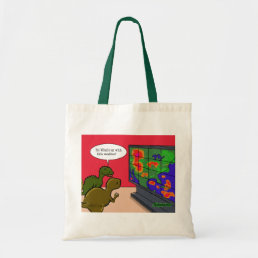 What&#39;s up with this weather dinosaur cartoon tote bag