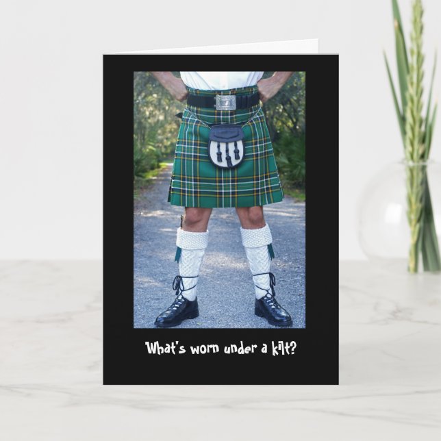 What's worn under a kilt? card (Front)