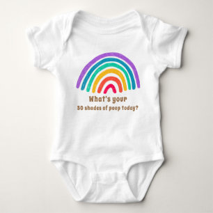 What's Your 50 Shades of Poop Today? Rainbow Baby Bodysuit