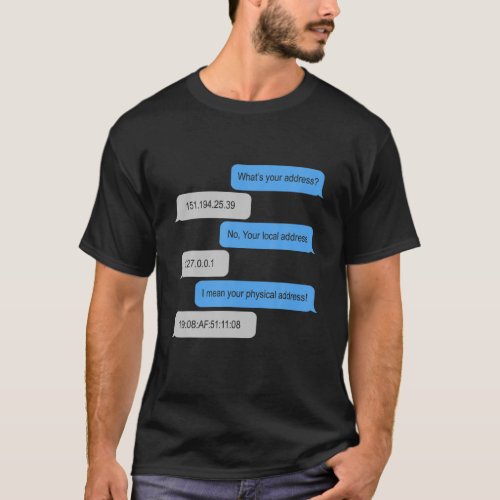 Whats Your Address Funny Networking Computer Nerd T_Shirt