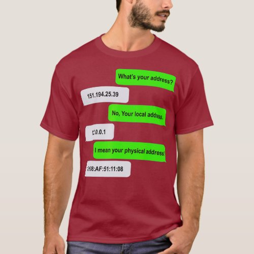 Whats Your Address Funny Networking Computer T_Shirt