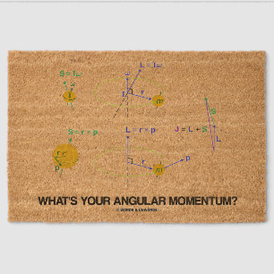 What's Your Angular Momentum? Physics Diagrams Fiber Doormat