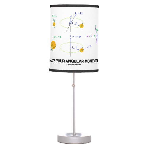 Whats Your Angular Momentum Physics Diagrams Table Lamp