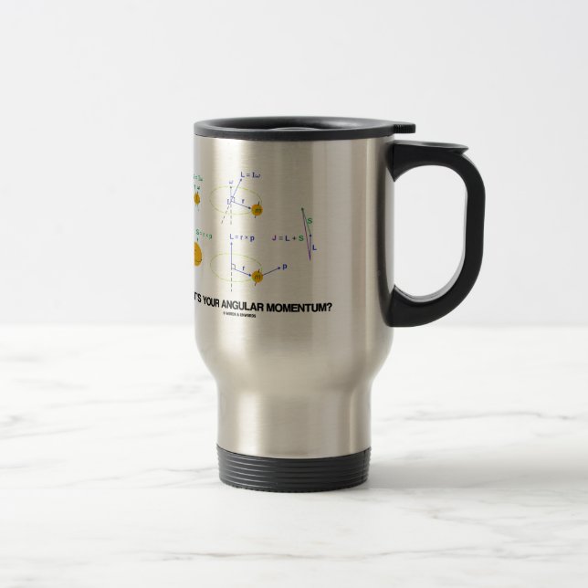 What's Your Angular Momentum? Physics Diagrams Travel Mug (Right)