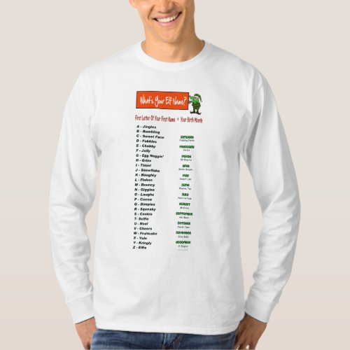 Whats Your Elf Name T_shirt