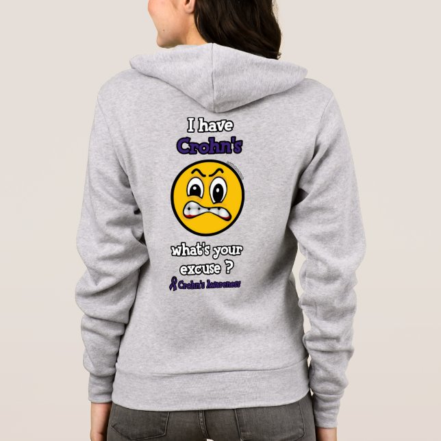 What's Your Excuse...Crohn's Hoodie (Back)