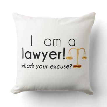 what's your excuse? throw pillow