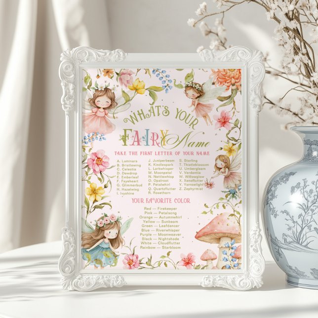 Whats your fairy name Fairy Bright Birthday Poster (Creator Uploaded)