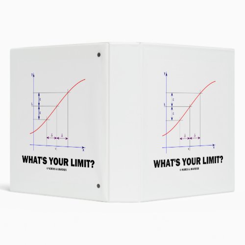 Whats Your Limit Limit Function Geek Humor 3 Ring Binder