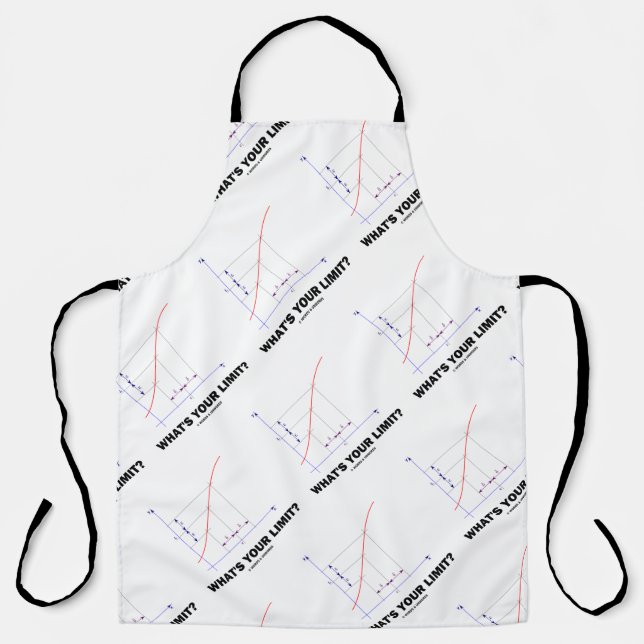 What's Your Limit? Limit Function Geek Humor Apron (Front)