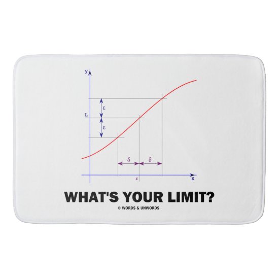 What's Your Limit? Limit Function Geek Humor Bathroom Mat