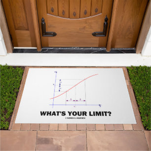 What's Your Limit? Limit Function Geek Humor Doormat
