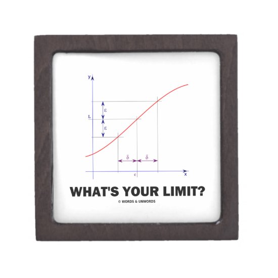 What's Your Limit? Limit Function Geek Humor Jewelry Box
