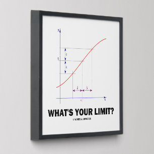 What's Your Limit? Limit Function Geek Humor Peel And Stick Photo Tile