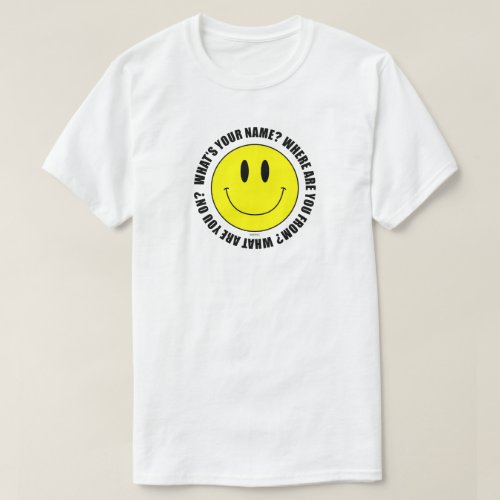 Whats Your Name Smilie T_Shirt SUBTLE EDITION
