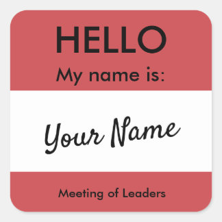 What's your name? square sticker