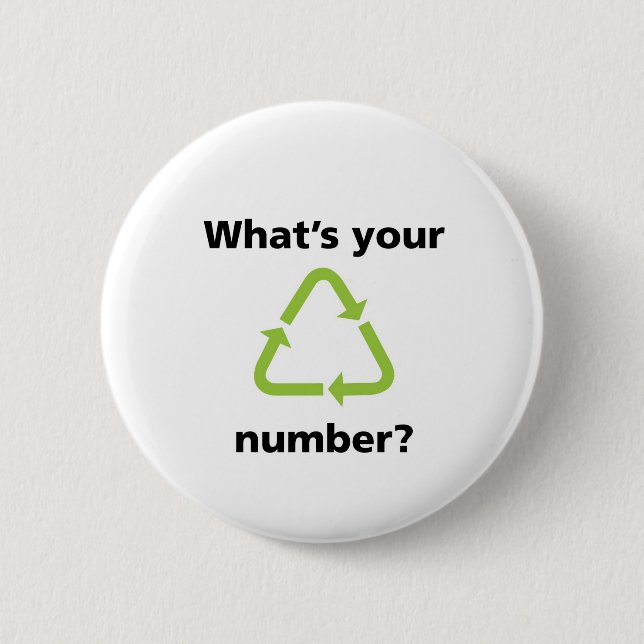 What's Your Number? Pinback Button (Front)