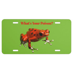 What's Your Poison Red Dart Frog License Plate