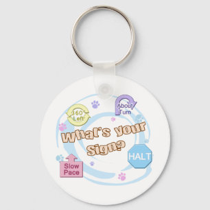 What's your Sign Rally Obedience Keychain