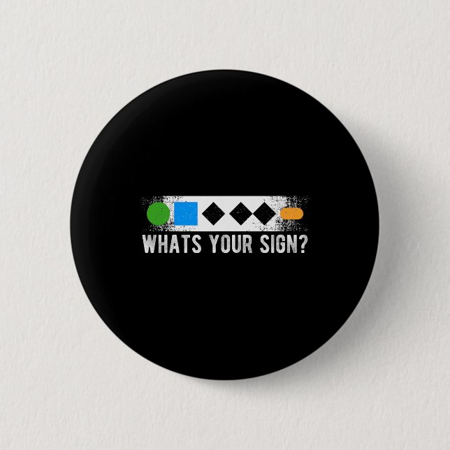 Whats Your Sign Sliding Sport Snowboarding  Button (Front)