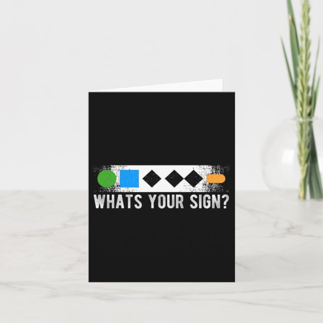 Whats Your Sign Sliding Sport Snowboarding  Card (Front)