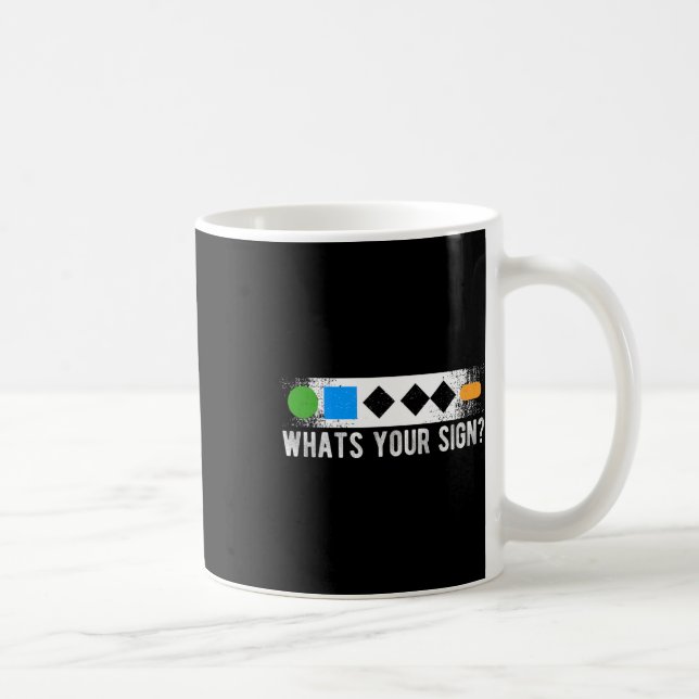 Whats Your Sign Sliding Sport Snowboarding  Coffee Mug (Right)