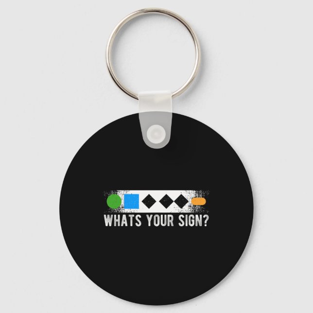 Whats Your Sign Sliding Sport Snowboarding  Keychain (Front)