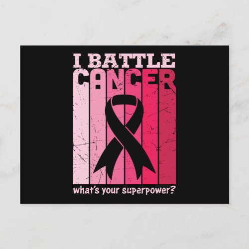 Whats Your Superpower Breast Cancer Awareness Postcard